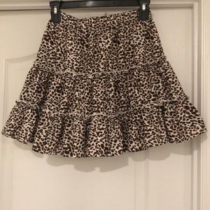 Ruffled Cheetah Skirt